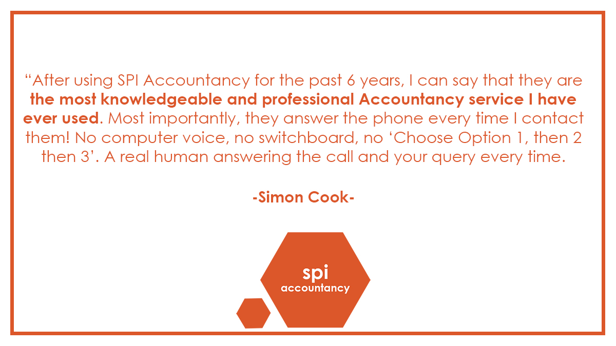 spiaccountancy's tweet image. When you work with the team at SPi Accountancy, you get a team that&apos;s knowledgeable, professional, and there for you when you need advice. Great feedback from Simon this week! #FeedbackFriday #FridayFeeling #AccountancySupport