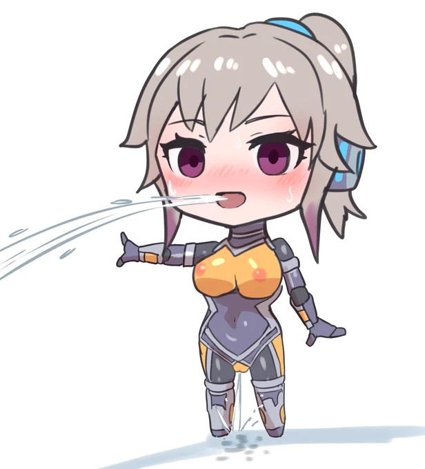 潮を吹くミライちゃん・・・ 