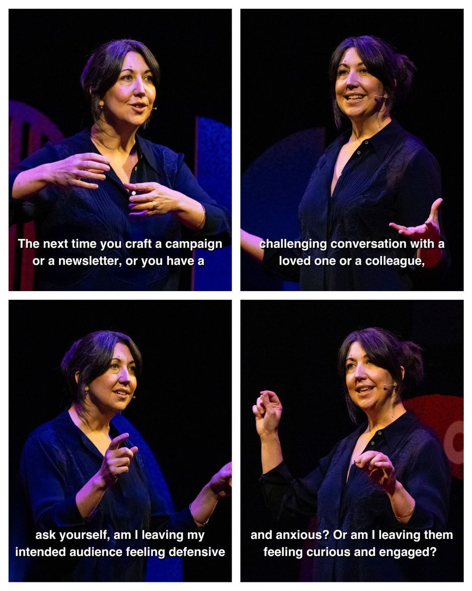TEDxLondon (@tedxlondon) on Twitter photo āThe next time you craft a campaign or a newsletter, or you have a challenging conversation with a loved one or a colleague, ask yourself, am I leaving my intended audience feeling defensive and anxious? Or am I leaving them feeling curious and engaged?ā ā <a href="/natmc/">Nathalie McDermott</a> from <a href="/HeardOrg/">Heard</a> āThe next time you craft a campaign or a newsletter, or you have a challenging conversation with a loved one or a colleague, ask yourself, am I leaving my intended audience feeling defensive and anxious? Or am I leaving them feeling curious and engaged?ā ā <a href="/natmc/">Nathalie McDermott</a> from <a href="/HeardOrg/">Heard</a>