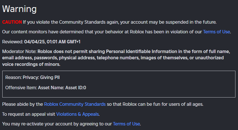Knew it would happen at some point, one of my UGC masks got deleted. Just as it was gaining traction too 😶 <a href="/Roblox/">Roblox</a> <a href="/robloxdevrel/">Roblox Developer Relations</a> Fix your AI moderation omg.

#robloxugc