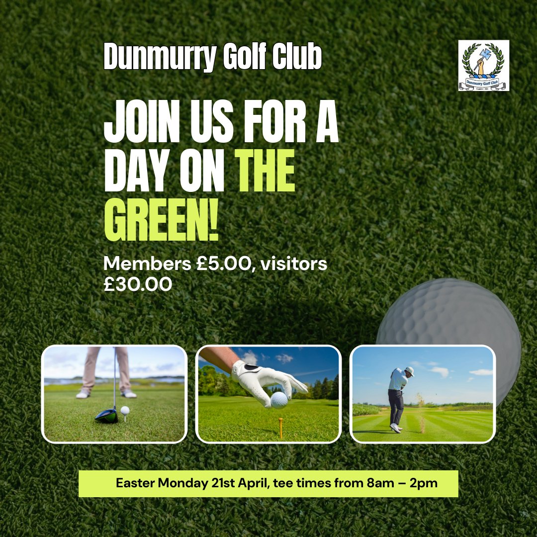 YOU ARE INVITED TO JOIN US FOR OUR EASTER MONDAY OPEN.
Plenty of times available throughout the day from 8am to 2pm on Monday.
Mixed tee event and visitors are very welcome.
If interested, book directly through our Pro Shop on 02890621314