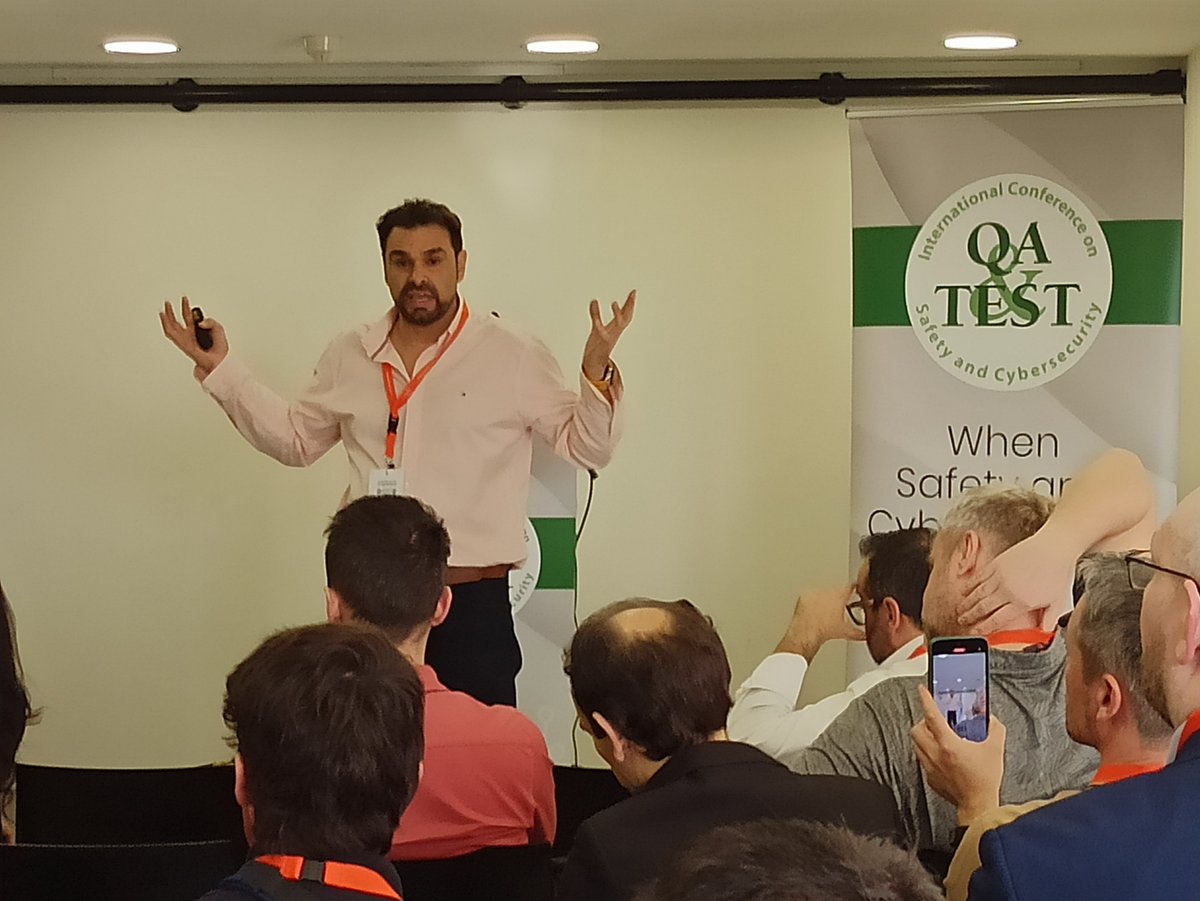 We're kicking off the second and final day of the conference with the keynote by Jose Antonio Meseguer!

He'll be talking about Industrial #Cybersecurity: Cybercrime, Hacktivism, and Cyberwarfare overview. It's going to be incredible!

#qatest #software #safety #security