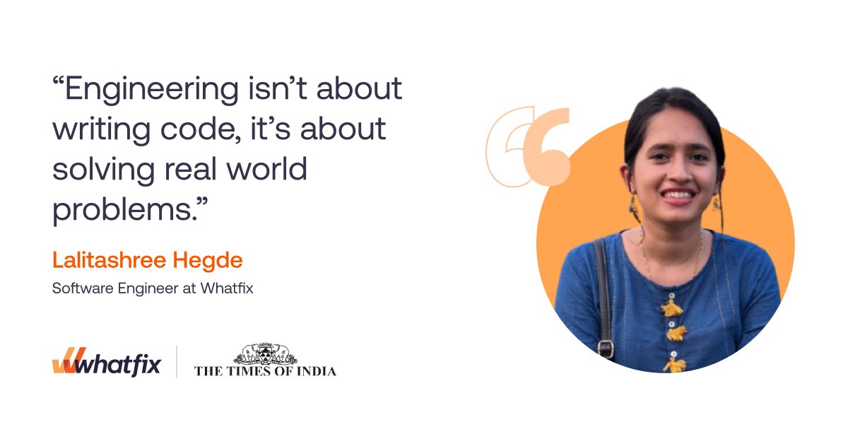 At Whatfix, innovation doesn’t follow—it leads.

With 23 U.S. patents filed, 6 already approved, and 4–5 new filings each year, we’re constantly redefining the digital adoption category.

One of the brilliant minds behind this momentum of innovation is Lalitashree Hegde. From