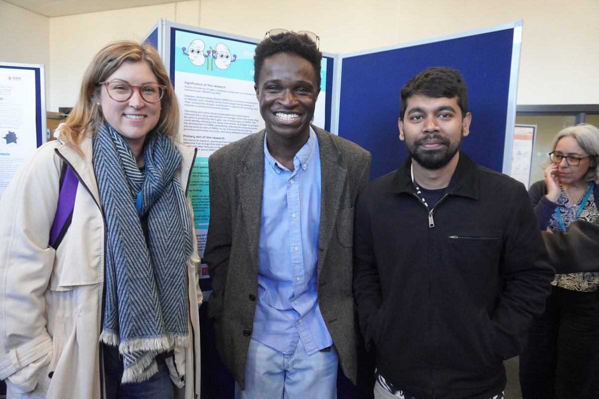 Research Poster Showcase; Celebrating the <a href="/covcampus/">Coventry University</a> -<a href="/Deakin/">Deakin University</a> Cotutelle Partnership.

Samuel, a current cotutelle student presented an overview of his #PhD on the prevention of #diabetes related kidney disease, using #AI to transform clinical outcomes.

<a href="/CovUniResearch/">Coventry University Research and Innovation</a>