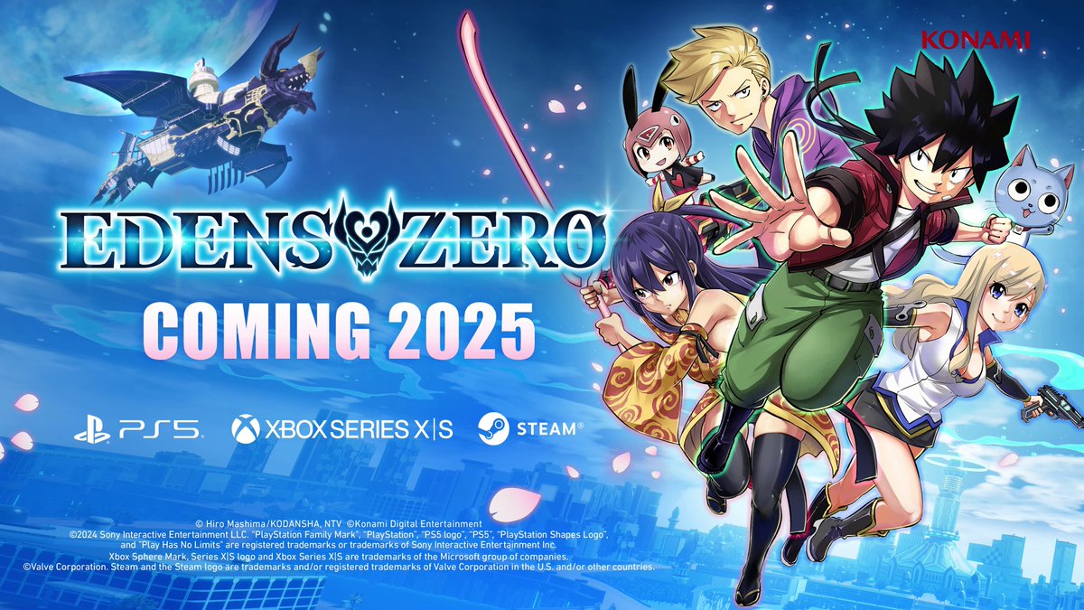 EDENS ZERO lands on July 15 on PS5 &amp; Xbox Series X|S!

Fast-paced action RPG combat meets sci-fi exploration in this manga-based adventure from Konami.

Control Shiki &amp; crew, master Ether Gear, and dive into both Story and Dungeon modes.

Pre-order for an exclusive day one