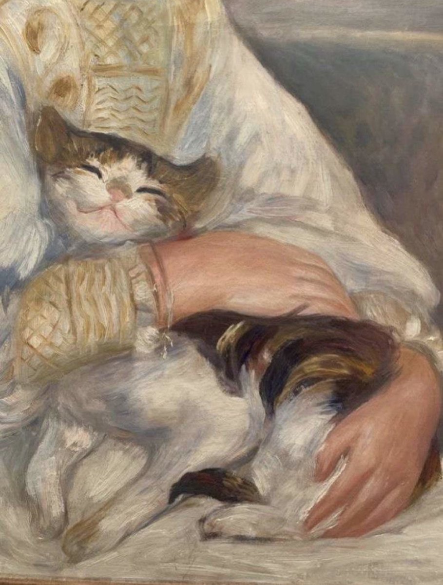 The Cat with Julie Manet, 1887, by Pierre-Auguste Renoir