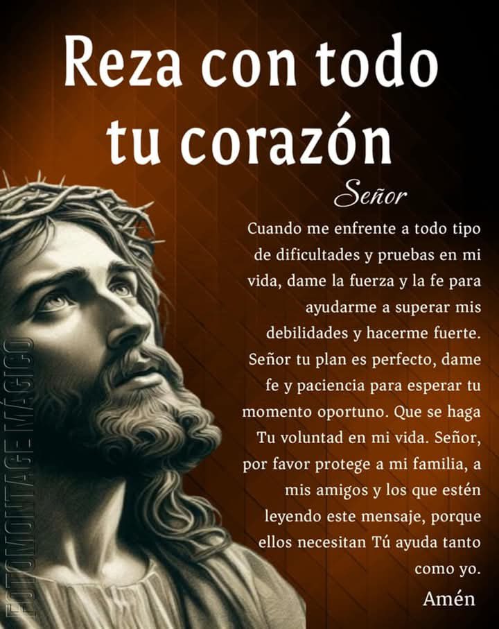 Padre Celestial cuando nos enfrentemos a las dificultades y pruebas en nuestras vidas, ayúdanos a superarlas y dános fortaleza