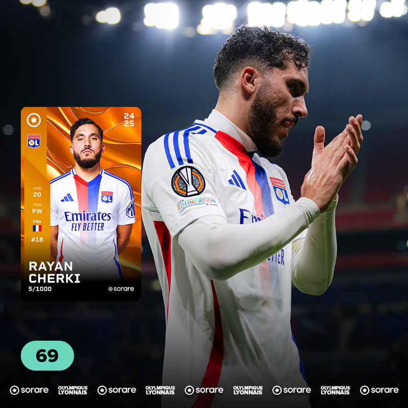 OL's tweet photo. 📊 TOP 3⃣ Sorare du mois de mars 🦁

👀 Après la carte 𝑳𝒊𝒎𝒊𝒕𝒆𝒅 de Rayan Cherki à gagner en février, vous pouvez remporter ce mois-ci celle de Georges Mikautadze 🔴🔵

📋 Pour participer :

☑️ Follow les comptes @Sorare et @OL
☑️ Repost la publication

🤞 TAS le 15 avril !