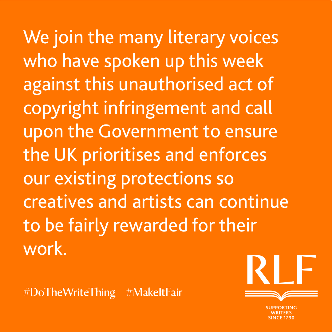Our statement in response to <a href="/Soc_of_Authors/">The Society of Authors</a>' protest yesterday against <a href="/Meta/">Meta</a>'s unlicensed use of writers' copyrighted works to train AI #DoTheWriteThing #MakeItFair