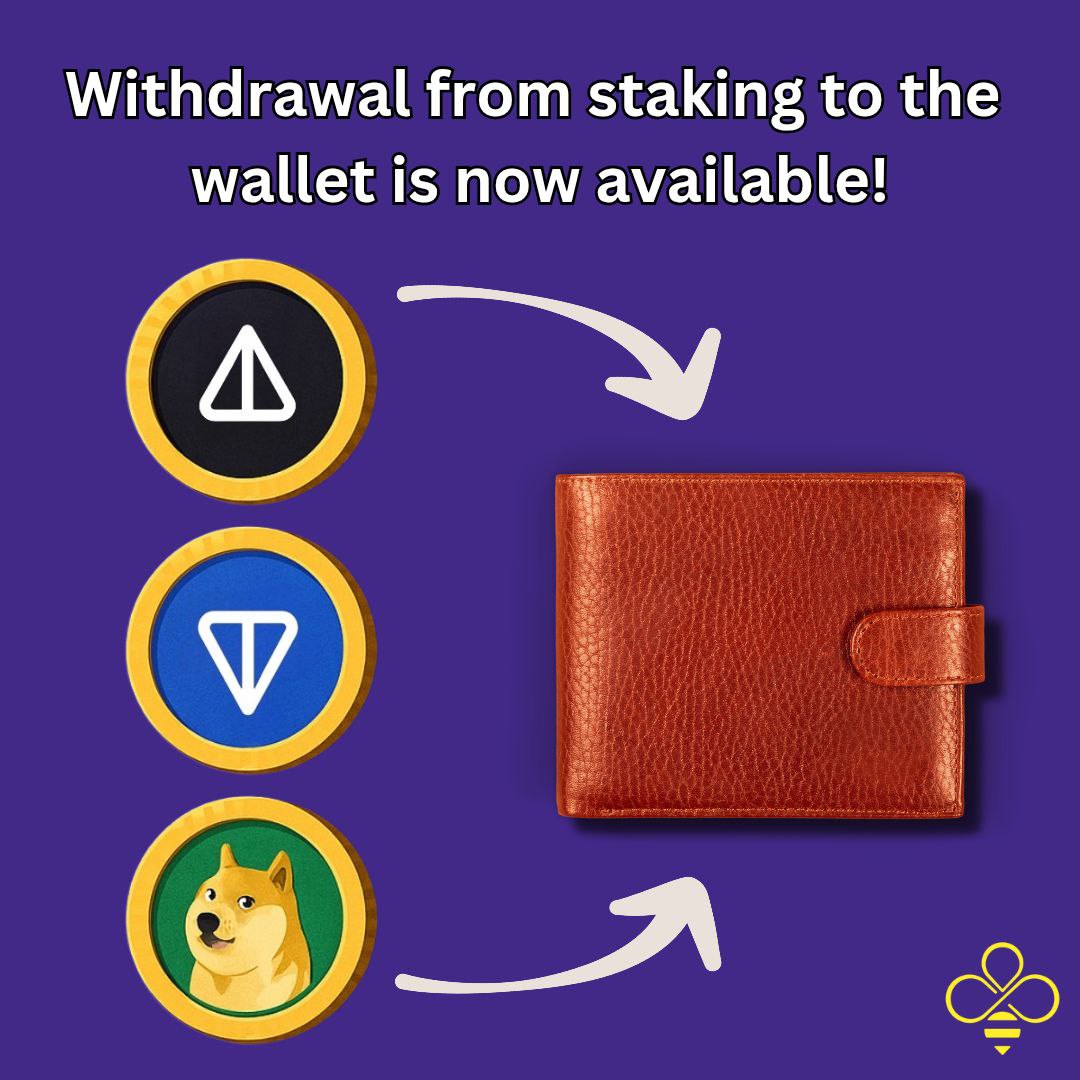 🎉New Bot Update Released!🎉
🌟 We’re thrilled to announce that the latest version of the BeeCoin bot is now live! From now on, users can claim their staking rewards in TON, USDT, DOGE, and Notcoin, and transfer them directly to their in-bot wallet. 💰✨
t.me/beecoin_offici…
