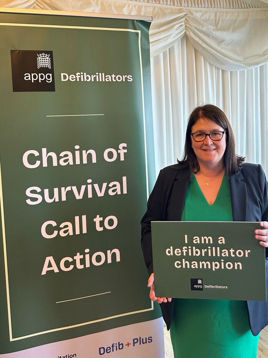 Rachel Hopkins MP (@rach_hopkins) on Twitter photo I was glad to attend the <a href="/APPG_Defibs/">APPG for Defibrillators</a> parliamentary reception this week.
CPR training and defibrillator access are critical to saving lives from sudden cardiac arrest. Every second matters—let's ensure everyone is equipped to help #CPRSavesLives #Defibrillators I was glad to attend the <a href="/APPG_Defibs/">APPG for Defibrillators</a> parliamentary reception this week.
CPR training and defibrillator access are critical to saving lives from sudden cardiac arrest. Every second matters—let's ensure everyone is equipped to help #CPRSavesLives #Defibrillators