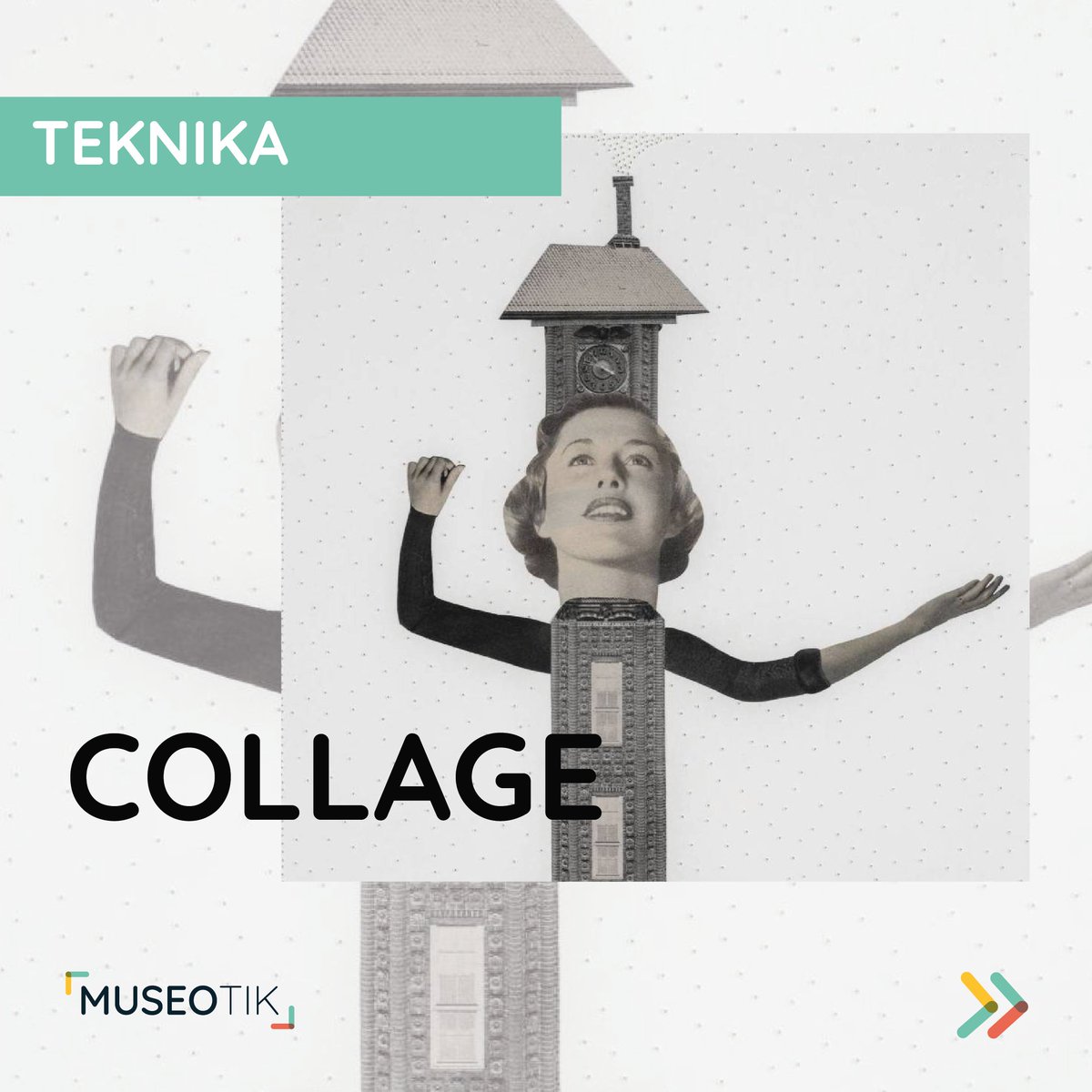 Museotikejgv's tweet photo. Collagea teknika artistiko bat da, eta hainbat material konbinatzen ditu, hala nola papera, argazkiak, oihalak eta gainazal baten gainean kokatu daitezkeen beste elementu batzuk

El collage es una técnica artística que combina diversos materiales como papel, fotografías, y telas https://t.co/24EP5t6ZHI