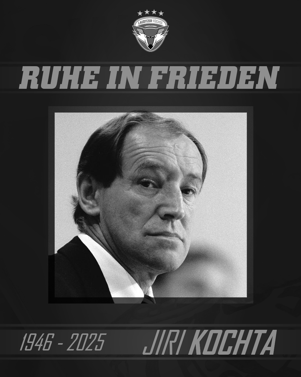 Die Lausitzer Füchse trauern um Jiří Kochta  
Mit großer Trauer nehmen wir Abschied von unserem ehemaligen Trainer Jiří Kochta, der am 3. April 2025 im Alter von 78 Jahren verstorben ist. 
Ruhe in Frieden, Jiří. 🕊️ 
📷 City-Press
#lfx #lausitzerfüchse #weißwasser #hockeytown