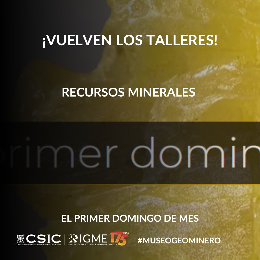 Instituto Geológico y Minero de España (@igme1849) on Twitter photo 🌟 ¡Vuelven los talleres al <a href="/MuseoGeominero/">Museo Geominero</a> ! 🌟
Descubre cómo 10 objetos cotidianos (imán, lata de refresco, taza de café, termómetro…) están relacionados con minerales. 🧲🥤☕🌡️
ℹ️igme.es/taller-verano-… 🌟 ¡Vuelven los talleres al <a href="/MuseoGeominero/">Museo Geominero</a> ! 🌟
Descubre cómo 10 objetos cotidianos (imán, lata de refresco, taza de café, termómetro…) están relacionados con minerales. 🧲🥤☕🌡️
ℹ️igme.es/taller-verano-…