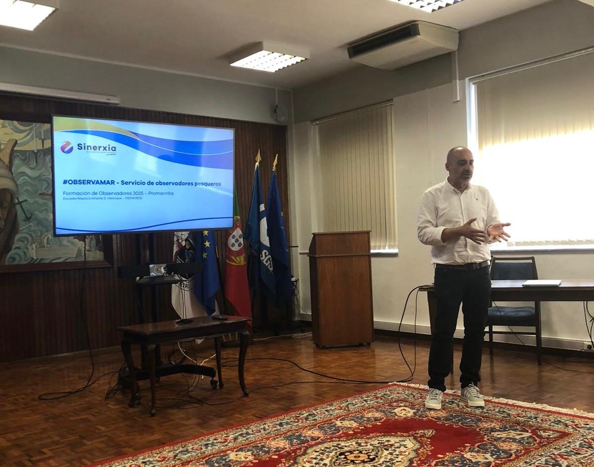 ▶️ Esta semana participamos en las Jornadas de Formación de Observadores de Pesca organizadas por #Promarinha, en Lisboa.👏🏻

Allí presentamos nuestro nuevo servicio de observadores pesqueros #OBSERVAMAR🐟 y algunos de los proyectos en los que participamos desde @sinerxiaplus.