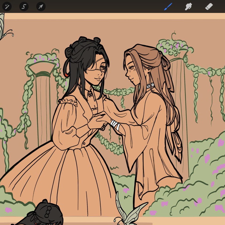 _soffbi's tweet image. WIP [#InfinityNikki x #TGCF AU)

Hi 🤭🌸

#hualesbians #femhualian #hualian #fanart