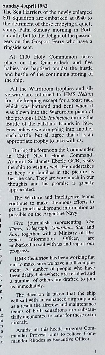 HMS Invincible War Diary - Sunday 4 April 1982
<a href="/RDPHistory/">Ricky D Phillips - Military Historian</a>