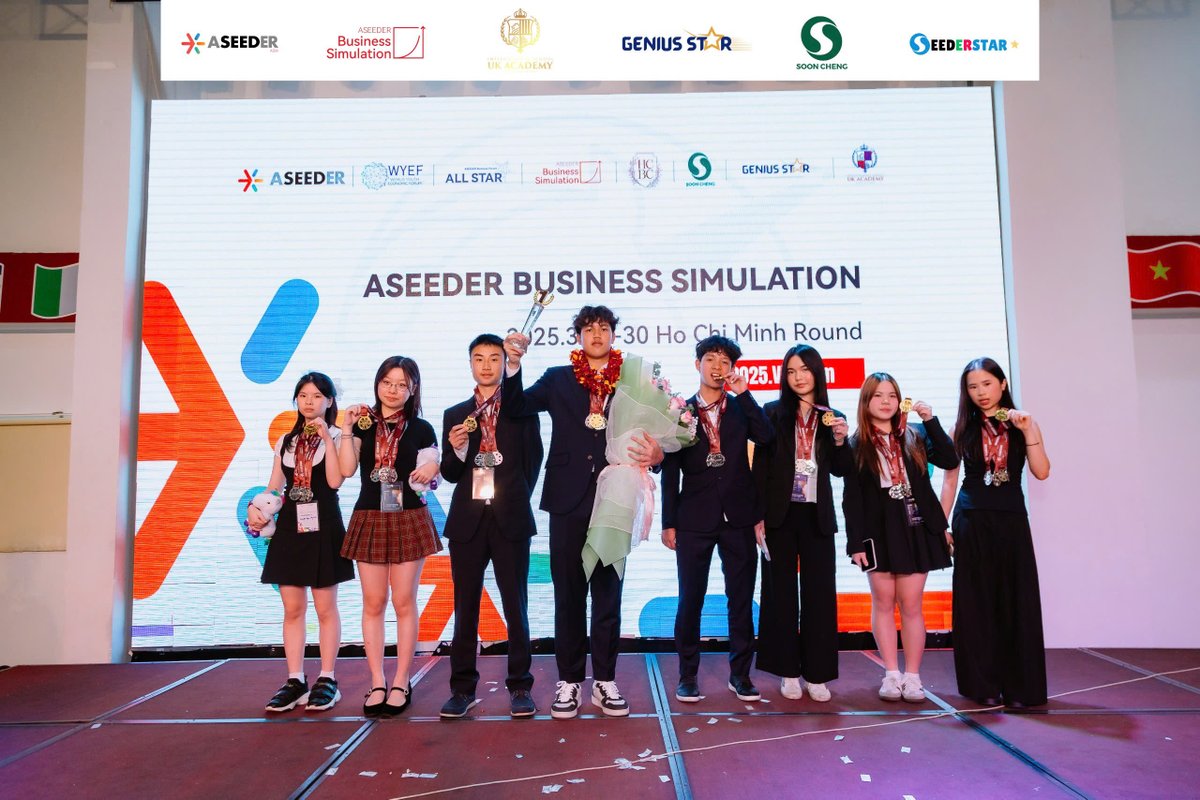 BVISHanoi's tweet image. ✨ Congrats to BVIS Hanoi students for shining at the ASEEDER Business Simulation regional round!
🏅 Gold Award & WYEF invite (Y10 team)
📈 Top 2 Trading Team (Y11 team)
📸 More at: zurl.co/KsC9i
#MyBVIS #ASEEDER2025 #StudentSuccess #FutureLeaders