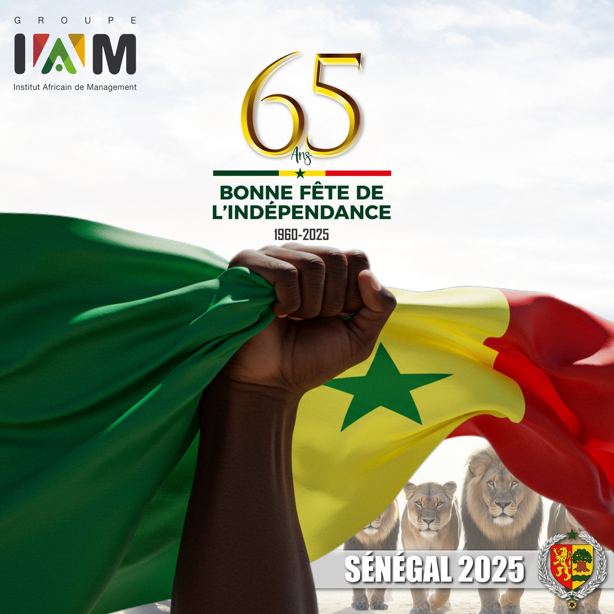 GroupeIAM's tweet image. đžđł Bonne fĂȘte de lâIndĂ©pendance, SĂ©nĂ©gal !
Depuis le 4 avril 1960, notre pays avance avec fierté et ambition.
Le Groupe IAM célÚbre 65 ans de souveraineté, de paix et de progrÚs.
đ Ensemble, construisons lâavenir.
#4Avril2025 #IndépendanceSénégal #GroupeIAM