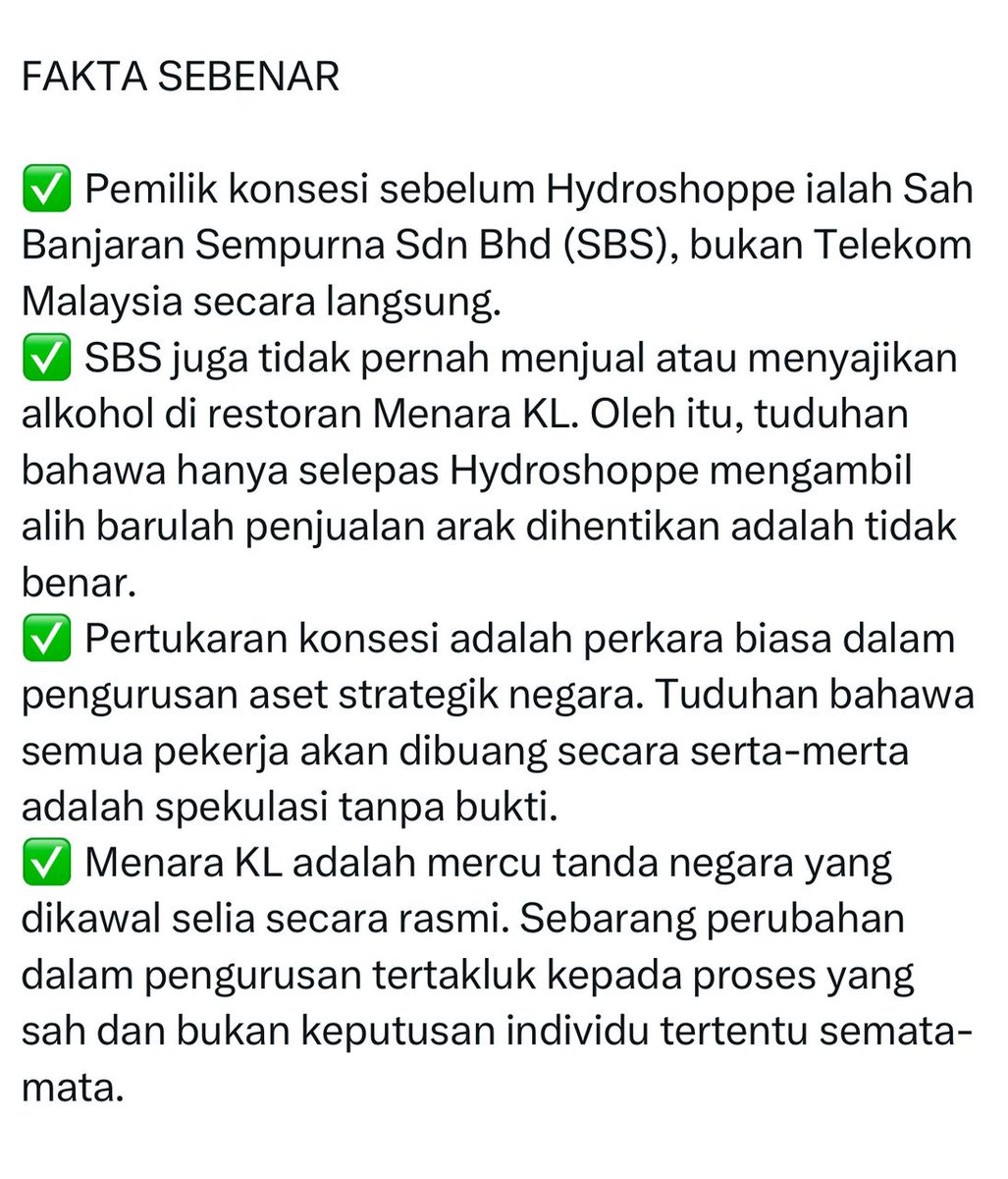 adamyusuf88's tweet image. Isu Menara Kuala Lumpur 

Kiri: Fitnah 
Kanan: Fakta 

Gigih pembangkang reka fitnah untuk burukkan kerajaan MADANI.

Harap @fahmi_fadzil saman je berok² ni. 🤣🤣🤣🤣
