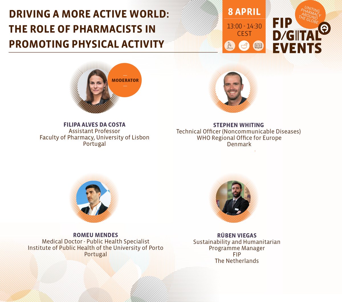 Join this webinar on 8 April at 13:00 CEST , marking World Day for Physical Activity on 6 April, to explore the role of pharmacists in promoting healthier lifestyles and integrating physical activity into patient care.us02web.zoom.us/webinar/regist…