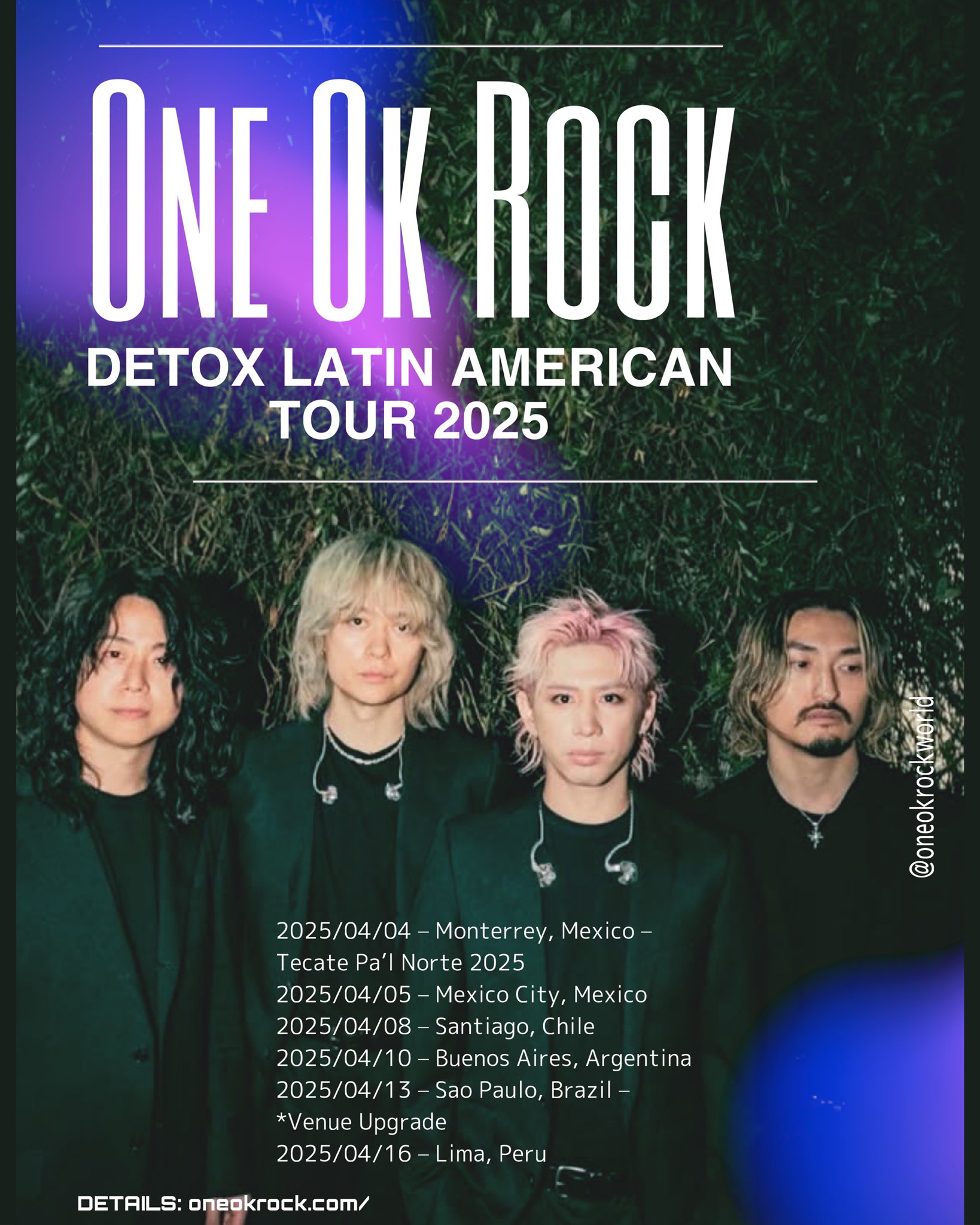 DETOX TOUR 2025 ONE OK ROCK ラバーバンド3種ワンオク