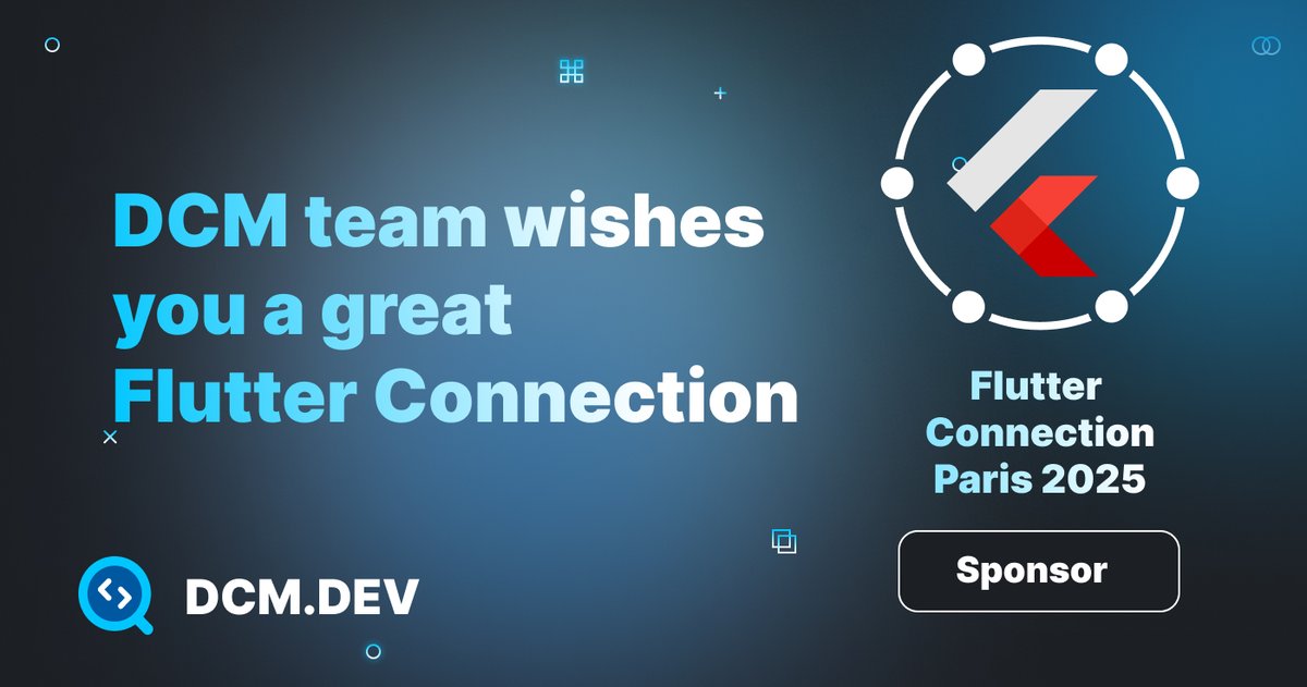 DCMAnalyzer's tweet image. 🇫🇷 Bonjour, Flutter Connection Paris 2025!
We're proud to sponsor this amazing event and support the #Flutter community. Wishing all speakers, attendees, and organizers an inspiring and productive conference @Flutter_Connect! 💙🛠️
#FlutterConnection #FlutterDev #Dart