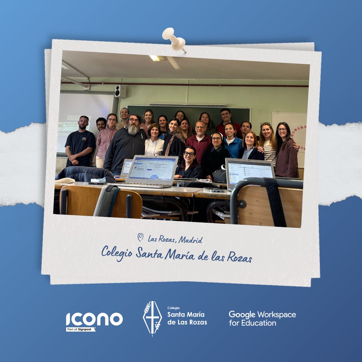 Formación completada en #Google en el Colegio de Santa Maria de Las Rozas. 

4 sesiones centradas en el uso de toda las herramientas de Google como #Classroom, #Gemini o #NotebookLM para sacarle el máximo rendimiento, acelerar y personalizar el aprendizaje del alumnado. 

#IA