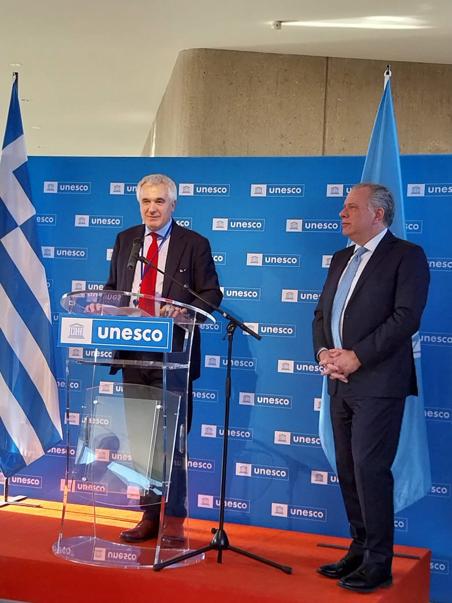 greeceinunesco's tweet image. "Music. Harmony. Melody."
Greek words, universal-like Maria Callas.
At @UNESCO, Greece honored The Diva with a sculpture. A tribute to her voice, her passion, her legacy.
Grateful to the 🇮🇹Ambassador for his heartfelt remarks.
#MariaCallas #UNESCO #GreekCulture @ItalyatUNESCO