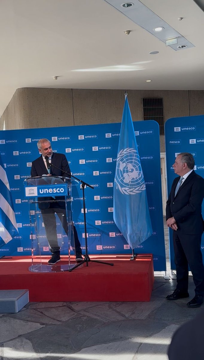greeceinunesco's tweet image. "Music. Harmony. Melody."
Greek words, universal-like Maria Callas.
At @UNESCO, Greece honored The Diva with a sculpture. A tribute to her voice, her passion, her legacy.
Grateful to the 🇮🇹Ambassador for his heartfelt remarks.
#MariaCallas #UNESCO #GreekCulture @ItalyatUNESCO