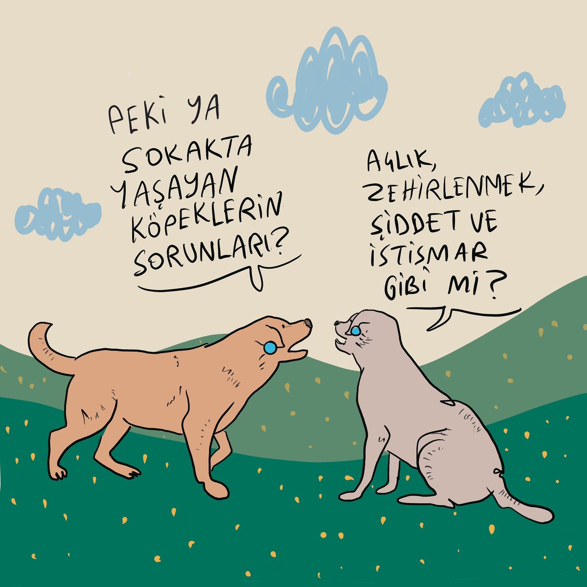 Onları sevmek yetmez, savunmamız gerek.

#YasayıGeriÇek demek, onların yaşam hakkına sahip çıkmak demek.

Bir kap mama, bir kap su, biraz adalet…

#4NisanSokakHayvanlarıGünü 

✍️ <a href="/aslialpar/">aslıalpar</a>