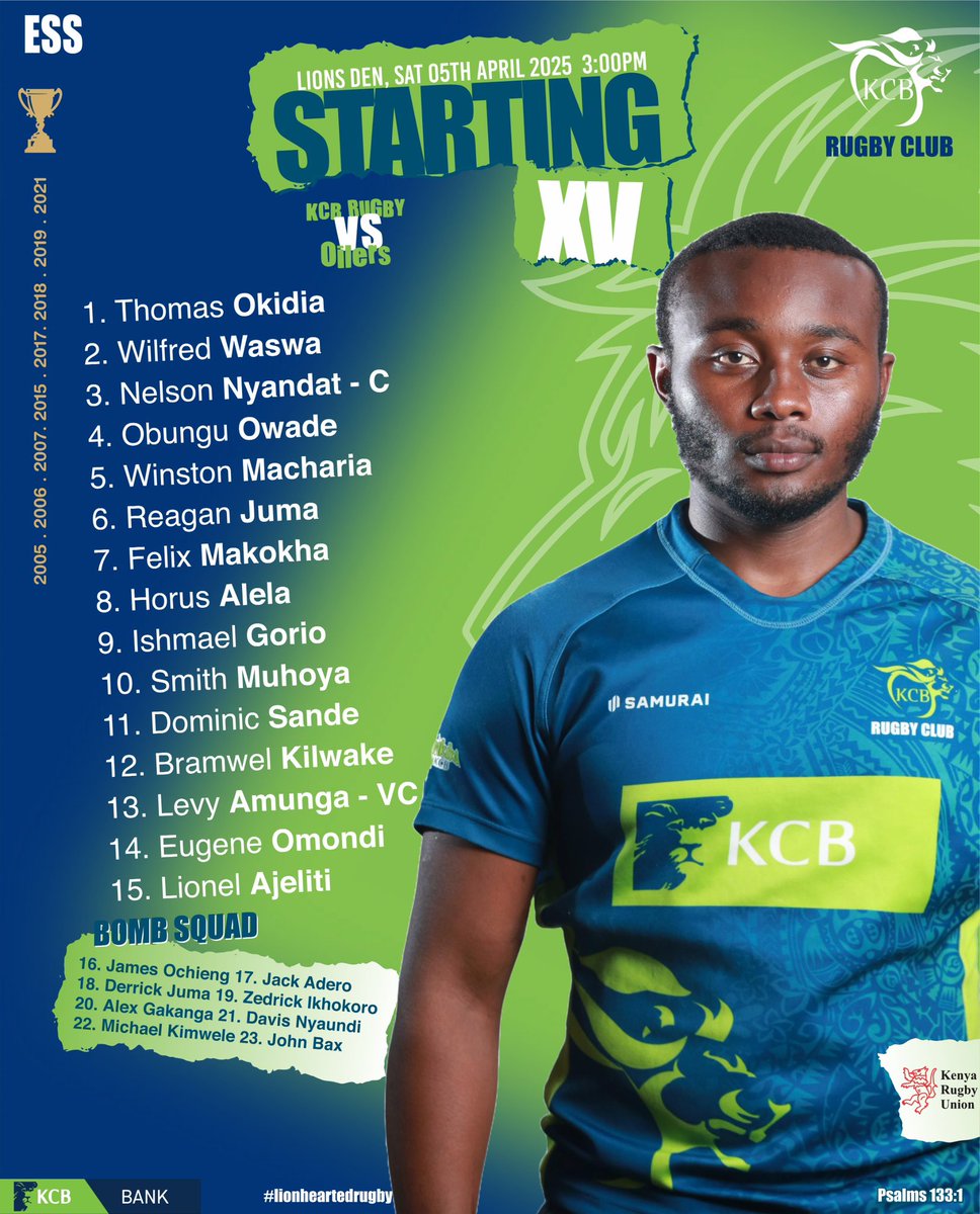 Final game of the season. COME IN YOU CUBS!!!!
Wishing you a successful hunt. 

#RugbyKe #believe #commitment #lionheartedrugby
