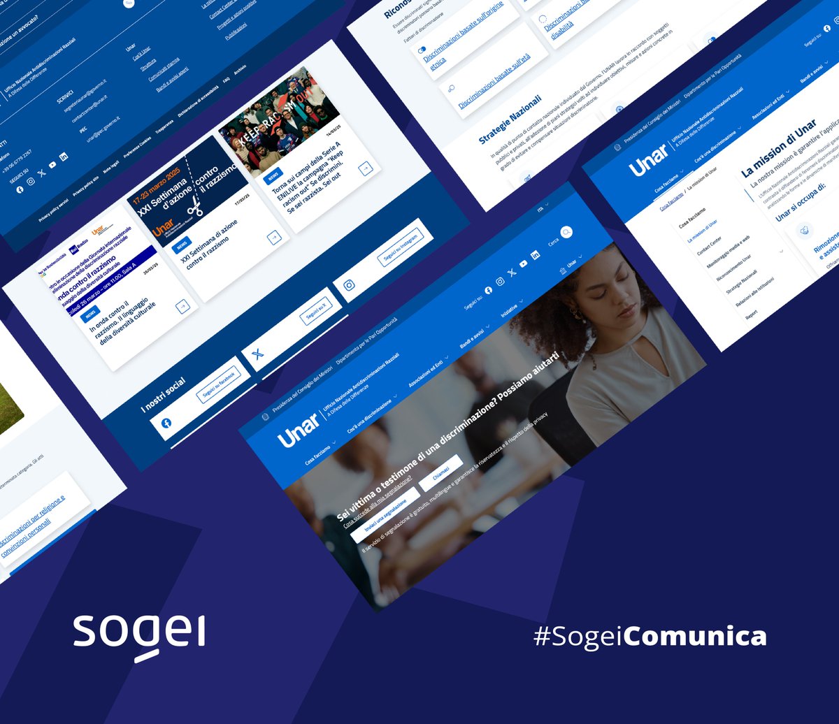 📢 Rilasciato il nuovo sito dell’Ufficio Nazionale Antidiscriminazioni Razziali UNAR di <a href="/Palazzo_Chigi/">Palazzo_Chigi</a> con l’obiettivo di renderlo più chiaro, intuitivo e accessibile.

👉 Per approfondire: sogei.it/it/sogei-homep…

#SogeiComunica
<a href="/unar_norazzismi/">Unar</a>