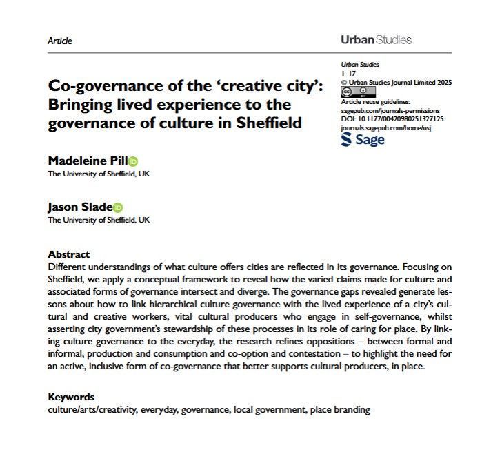 Urban Studies Journal tweet media