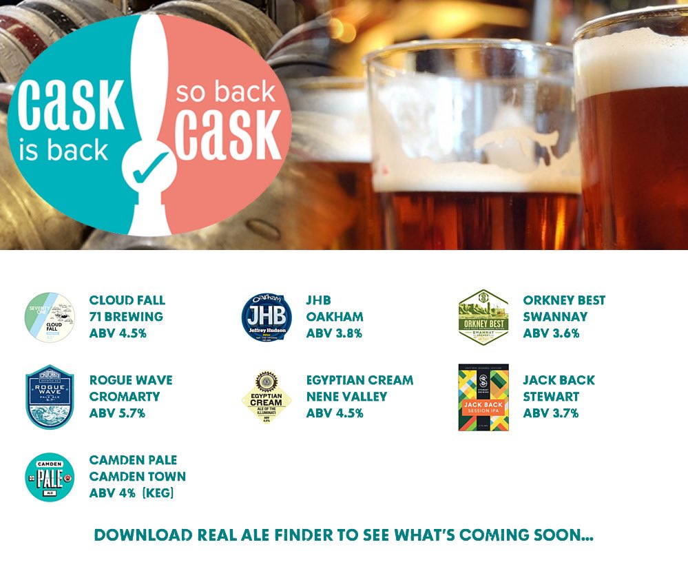 On the bar today!
Beer Board: bit.ly/37B0ERw
#CaskIsBack @71brewing <a href="/OakhamAles/">Oakham Ales</a> <a href="/SwannayBrewery/">Swannay Brewery 🍻</a> <a href="/CromartyBrewing/">Cromarty Brewing</a> @NeneValleyBrew <a href="/StewartBrewing/">StewartBrewing</a> <a href="/CamdenBrewery/">Camden Town Brewery</a> 
#RealAleFinder ⁦<a href="/CAMRA_Edinburgh/">Edinburgh CAMRA</a>⁩ ⁦<a href="/BeerEdinburgh/">Edinburgh Beer</a>⁩ ⁦<a href="/GoodBeerInEd/">Good Beer In Edinburgh</a>⁩ #realale #cheers #craft