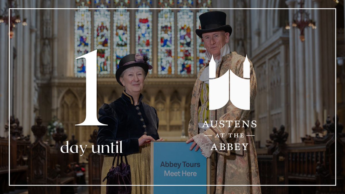 ✨ Just 1 day to go! ✨

Step into Jane Austen’s world at Bath Abbey with our brand-new exhibition, Austen at the Abbey from this Saturday 5 April!

🔎 Uncover untold stories through our memorials that bring history to life.

Who’s coming? Tag an Austen fan! 💛
