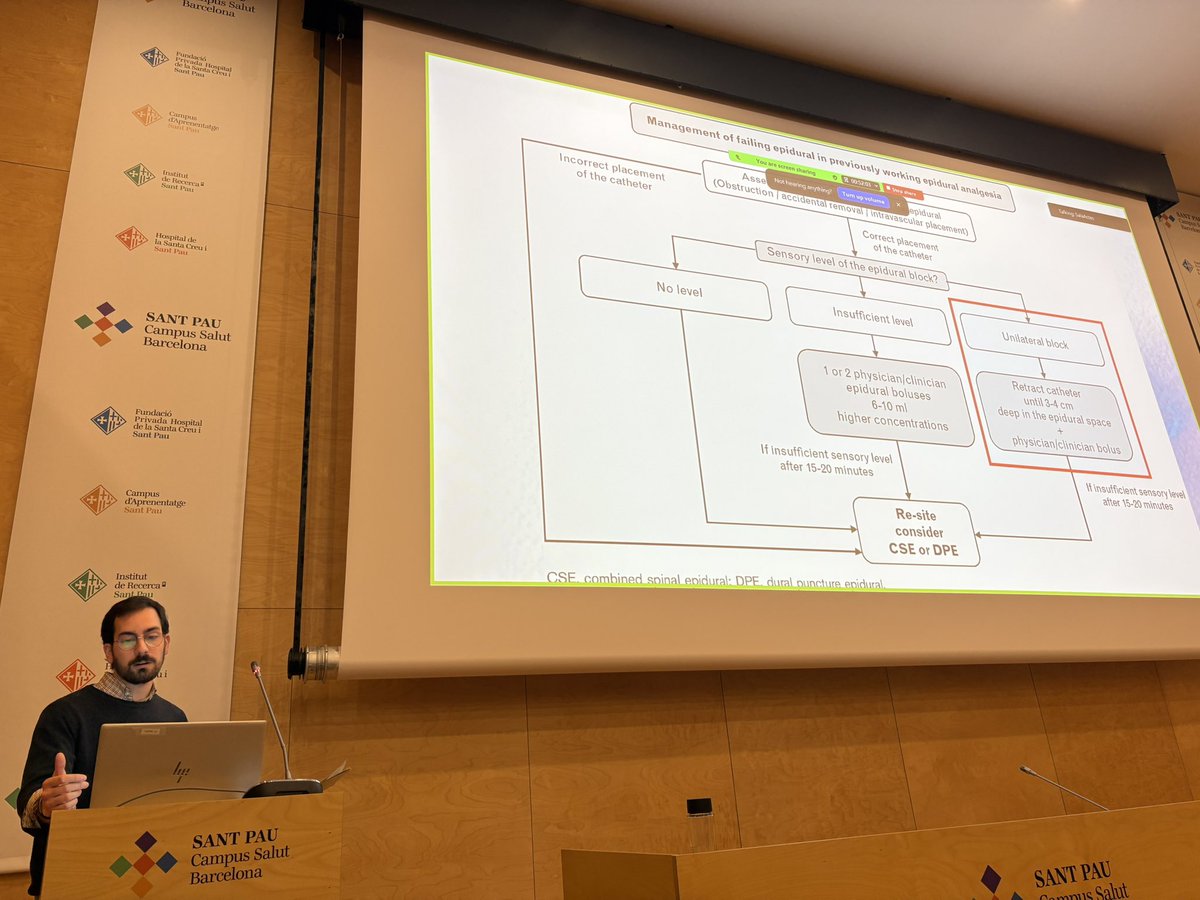Actualització en anestèsia obstètrica a càrrec de l’Albert Bainac i el Guillermo Martín: Protocol de gestant cardiòpata + guies d’actuació davant d’una epidural fallida 🤰🏻 #anestesiologia #obstetricia
