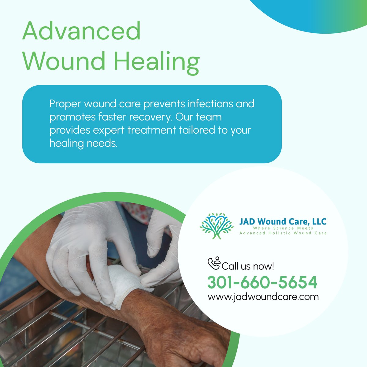 jadwoundcare's tweet photo. Healing is more than just covering a wound; it’s about expert care and attention. At JAD WOUND CARE LLC, we help you recover safely and effectively. Contact us  today!

#ColumbiaMD #WoundCareServices #HealingMatters https://t.co/PsohN0YikG