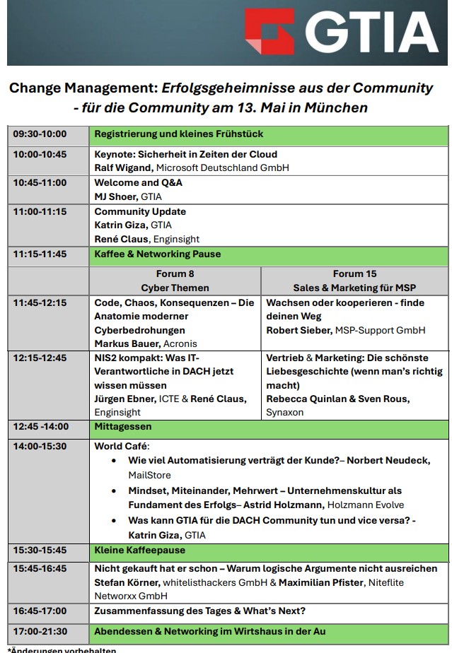 katko's tweet photo. Schau vorbei! Wir bitten nur um eine Anmeldung für diese kostenlose Community Meeting - kostenlos aber nicht 'umsonst'!
#GTIA #WeAreGTIA #GTIADACH #Community https://t.co/sGQMtzrUoY