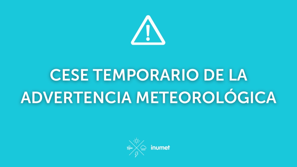 Inumet_'s tweet photo. Las condiciones que ameritaron la emisión de la Advertencia Meteorológica han mejorado en forma temporaria. Sugerimos estar atentos a próximas emisiones de alertas meteorológicas.
Más info: https://t.co/zY2u8OFmLu https://t.co/kUzdYVQ2Ar