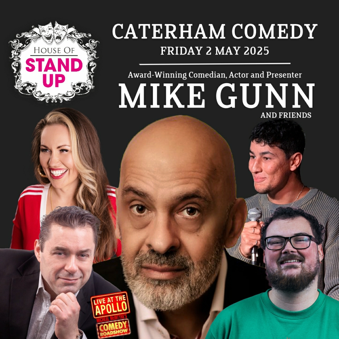 Catch Mike Gunn &amp; Friends at HOUSE OF STAND UP in Caterham! Fri, 2 May 2025, 8:00 PM. Advance tickets: £15  jokepit.com/comedy-in/redh…