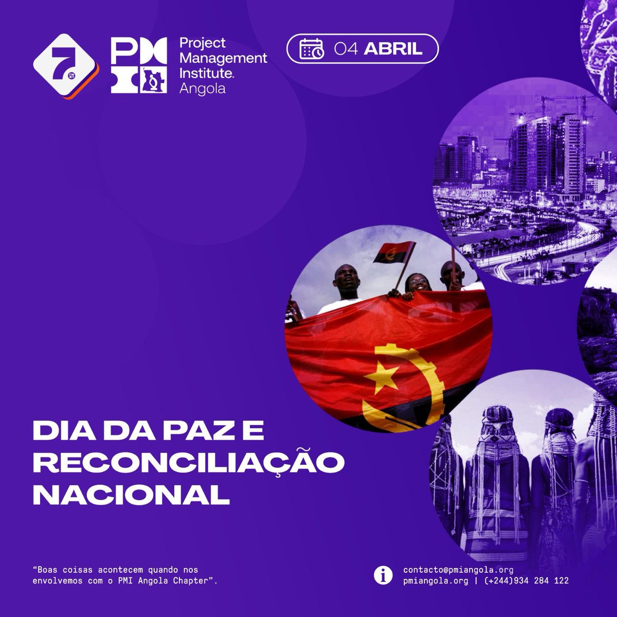 Today mark 23 years Angola signed the Peace Agreement. We reflect on the lessons of the past &amp;  renew our commitment to peace, reconciliation, &amp; development.

For a future of harmony, from Cabinda to Cunene!*🇦🇴

#DiaDaPaz #Angola #Unidade #Reconciliação #Harmonia
#PeaceDay