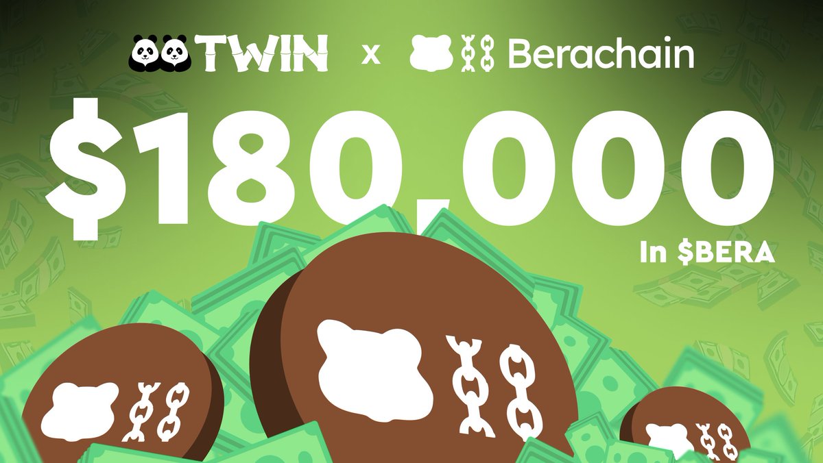TWIN Finance (@twinfinance) on Twitter photo 32,000+ $BERA Up for Grabs 💸
Allocated by <a href="/berachain/">Berachain Foundation 🐻⛓</a> 🐻⛓️
5 Hours till Launch to start Earning 🌱
RT♻️ Follow w/🔔 & Drop Wallets to Begin 🪂 32,000+ $BERA Up for Grabs 💸
Allocated by <a href="/berachain/">Berachain Foundation 🐻⛓</a> 🐻⛓️
5 Hours till Launch to start Earning 🌱
RT♻️ Follow w/🔔 & Drop Wallets to Begin 🪂