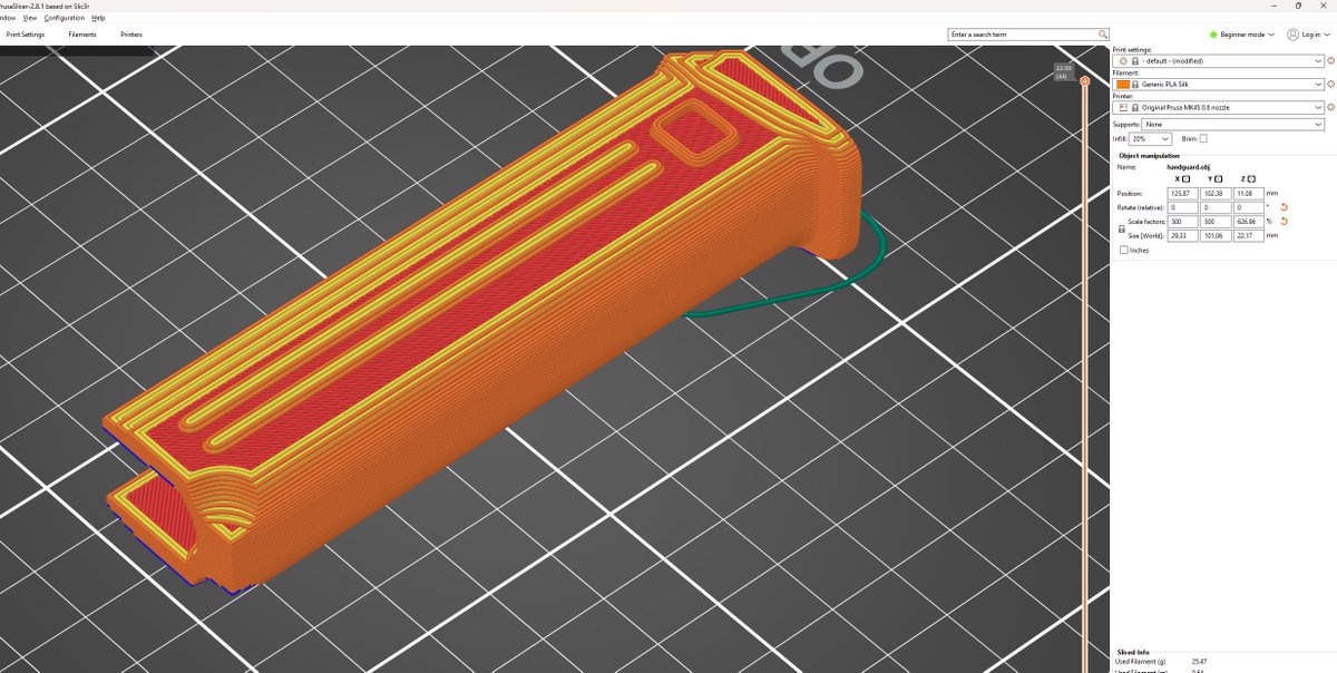 Quick tip: To create 3D-printed-style weapon skins (or anything really), load your HP mesh into a 3D printer software (e.g., PrusaSlicer), run a print simulation, export the simulated mesh, and proceed as usual!