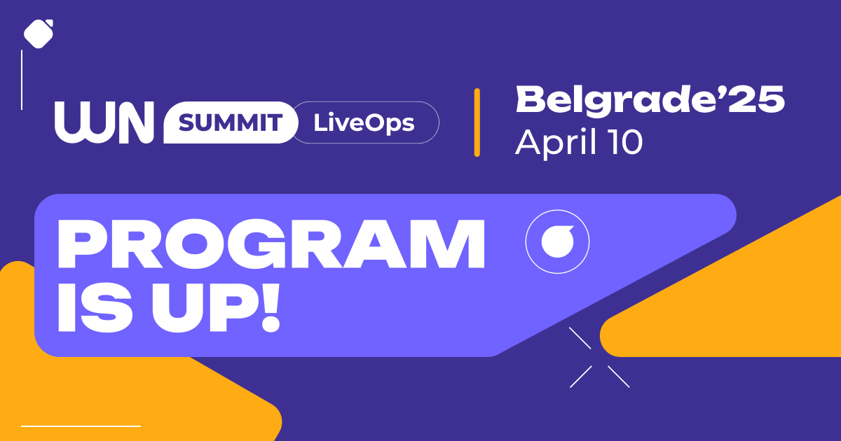 🚀 WN LiveOps Summit Belgrade’25 is the place to be for LiveOps insights, player engagement, and monetization strategies!
📅 April 10, Belgrade
🎤 Speakers from Nexters, MY.GAMES, PLAYSTUDIOS &amp; Playkot
🤝 Tons of networking opportunities
🎟️  bit.ly/4lvoVcS