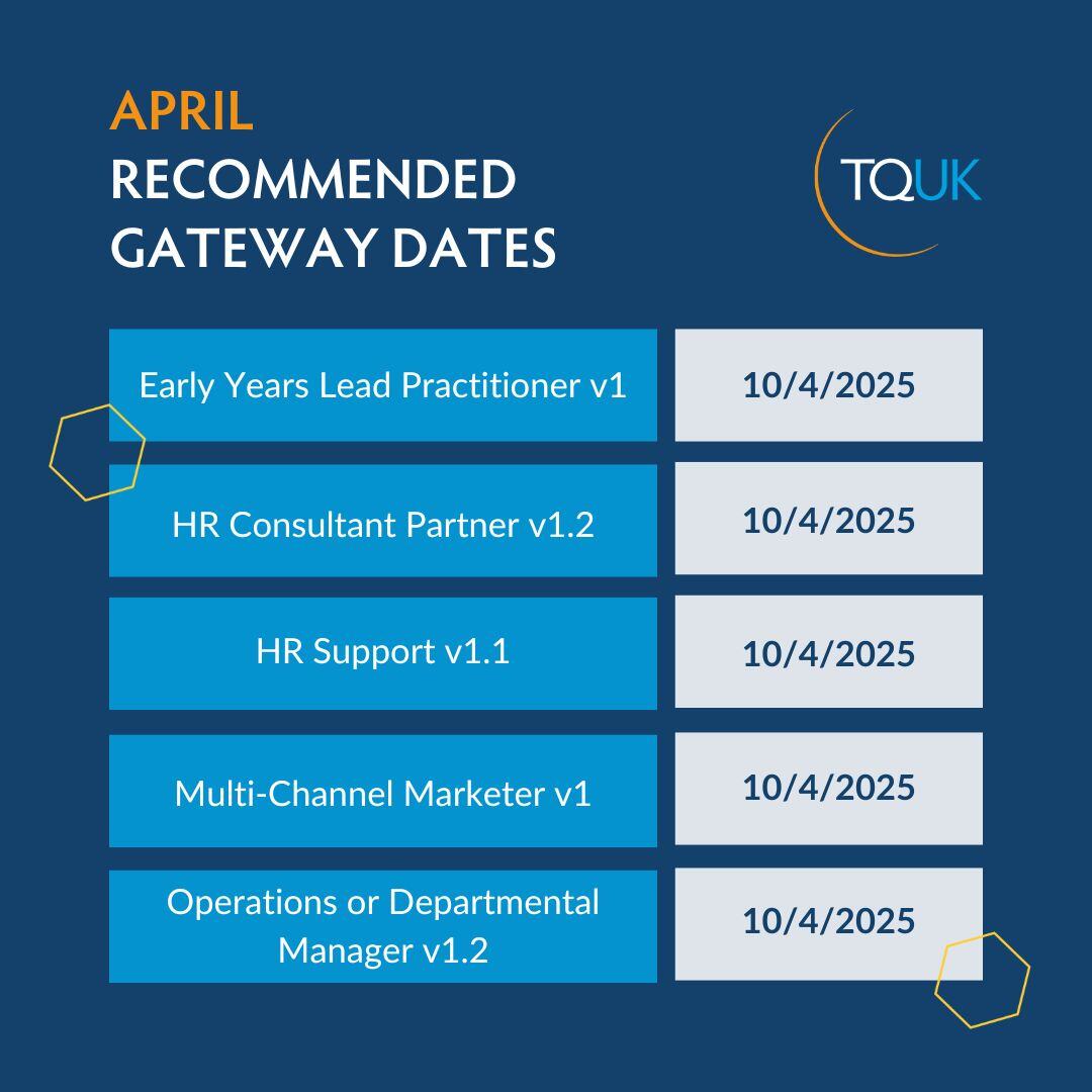 With the end of the academic year around the corner, it's time to get your apprentices prepared for their EPAs. 

Follow our recommended gateway dates and explore the additional resources available in our Year-End Toolkit to avoid delays.  ➡️ hubs.ly/Q03fVZm10