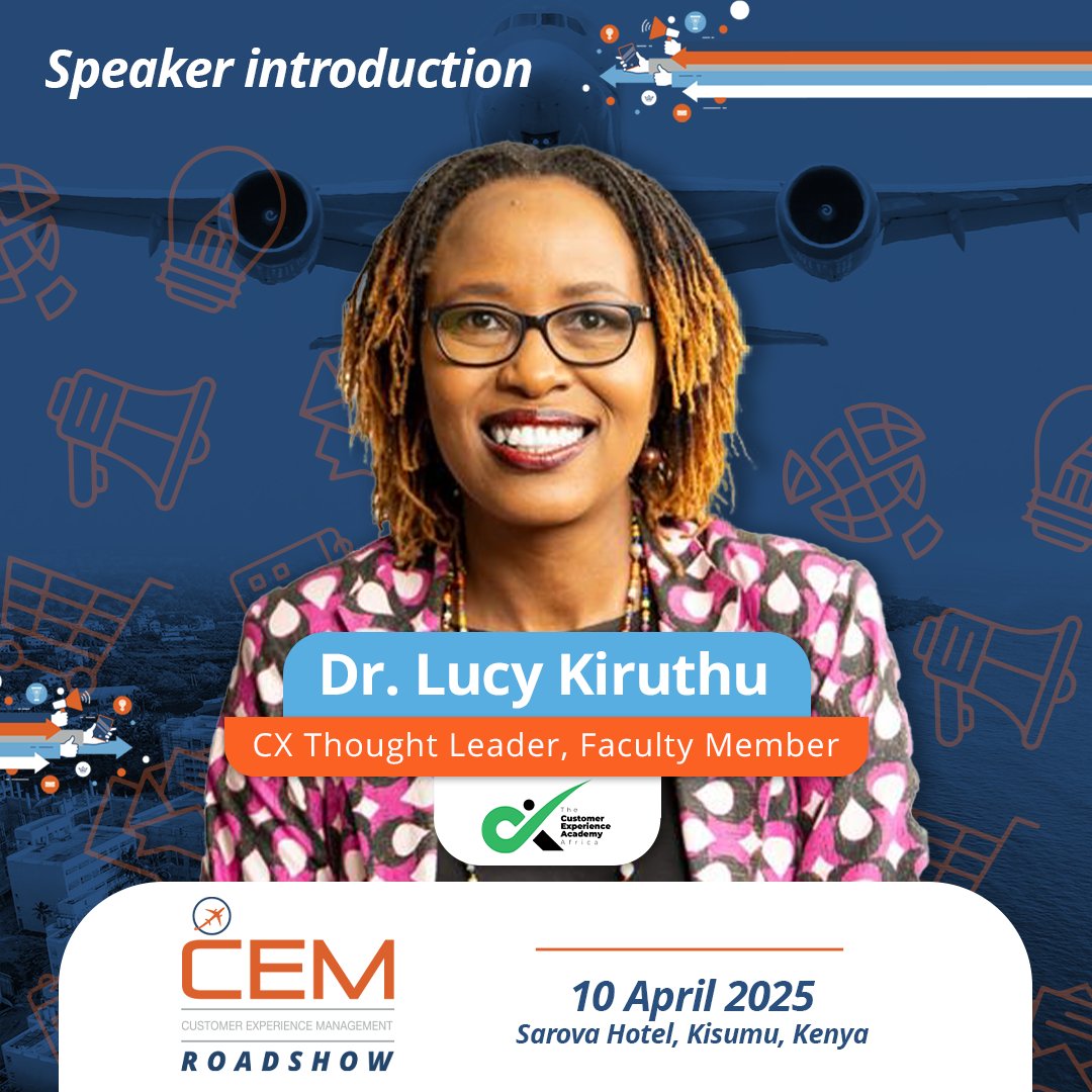 🎤 Speaker Spotlight: Dr Lucy Kiruthu joins the CEM Africa Roadshow – Kenya Edition! 🇰🇪

📍 Sarova Hotel, Kisumu
📅 10 April 2025

Find out more at: eu1.hubs.ly/H0j1vxQ0