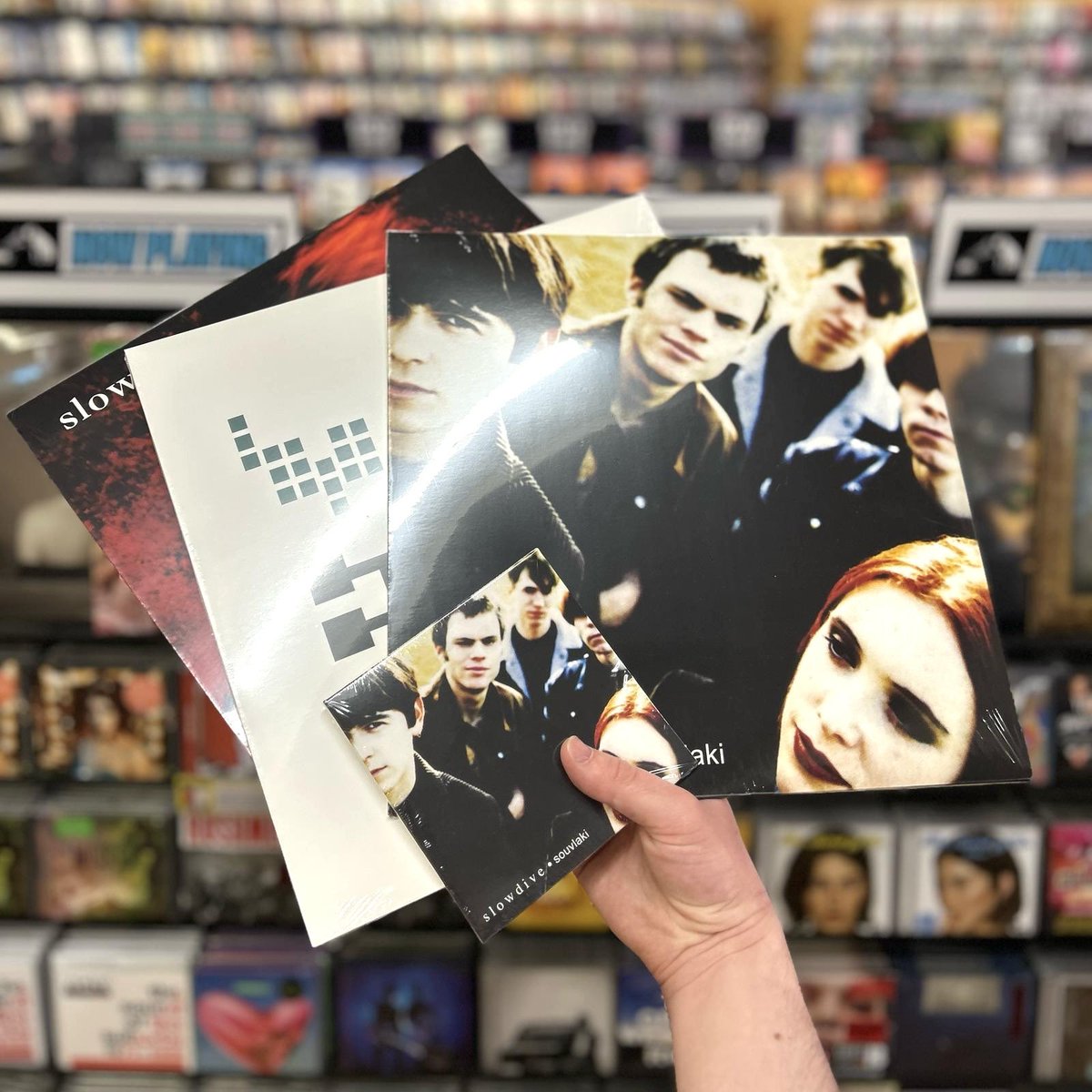 hmvSolihull's tweet image. 🎵 NEW MUSIC 🎵

The 2025 reissues of shoegaze band, Slowdive, are here! 

Rediscover some of their best albums on vinyl now: Souvlaki, Just for a Day, and Pygmalion!

#slowdive #souvlaki #justforaday #pygmalion #newmusicfriday