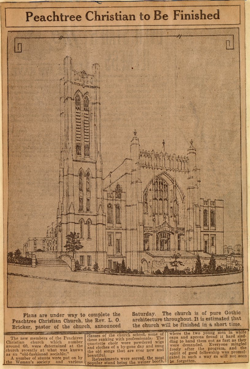 In honor of the church’s 100th anniversary,  throughout 2025 we are sharing images from its history. This cover image shows an Architect’s line drawing of what’s to come that was featured in the newspaper.