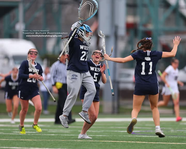 Smithtown West LAX defeated Sayville 12-10 yesterday in Suffolk D2.